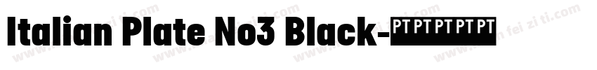 Italian Plate No3 Black字体转换